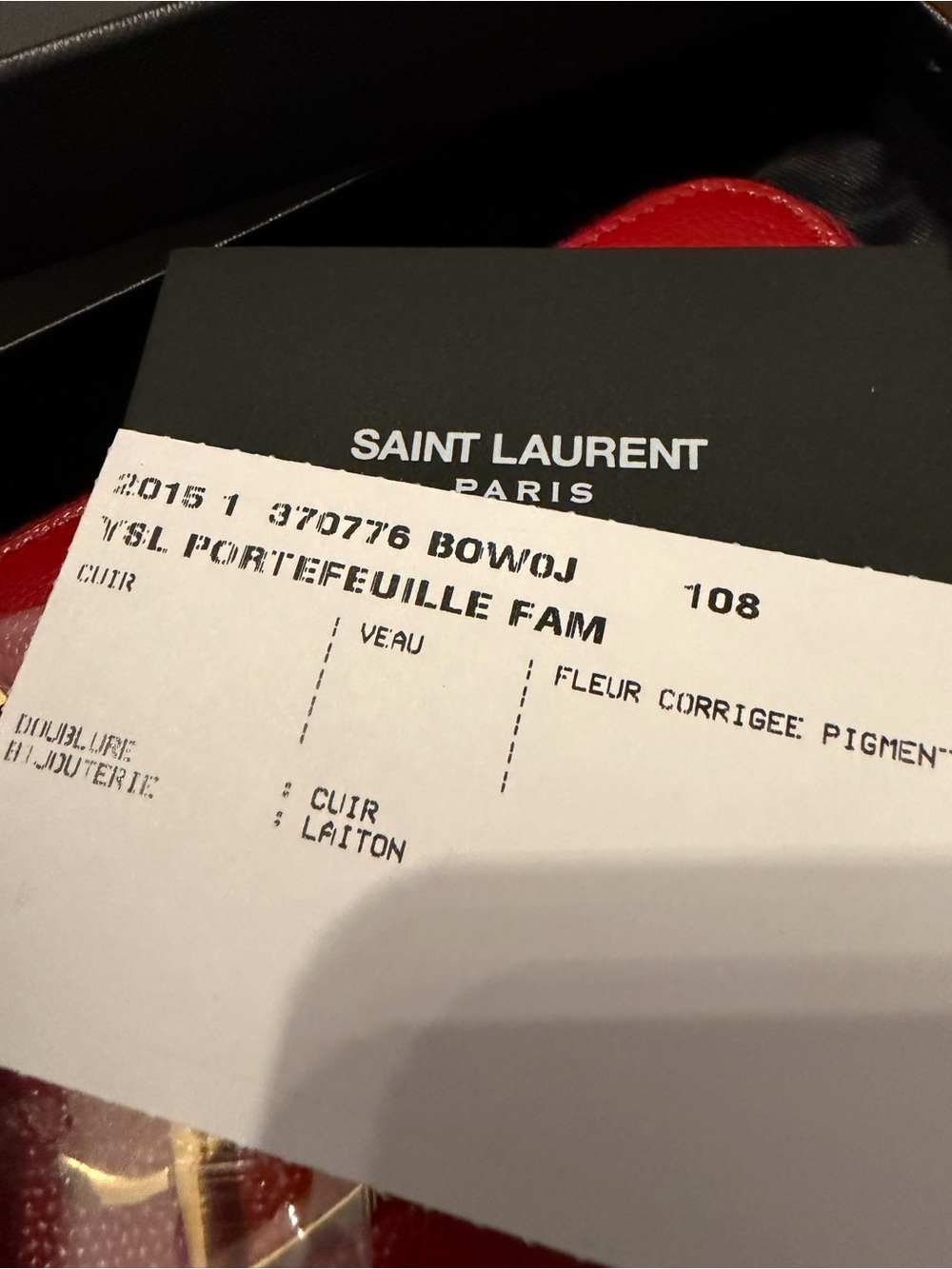 Saint Laurent Red Leather Long Zippy Wallet - Picture 13 of 16